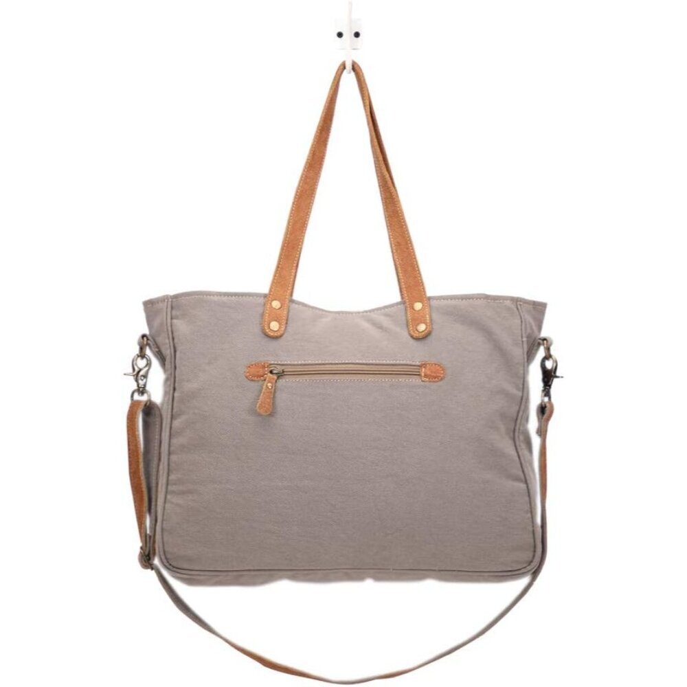 Canvas Purse for Women Lightweight Zipper Travel Shoulder Bag - Picture 6 of 6